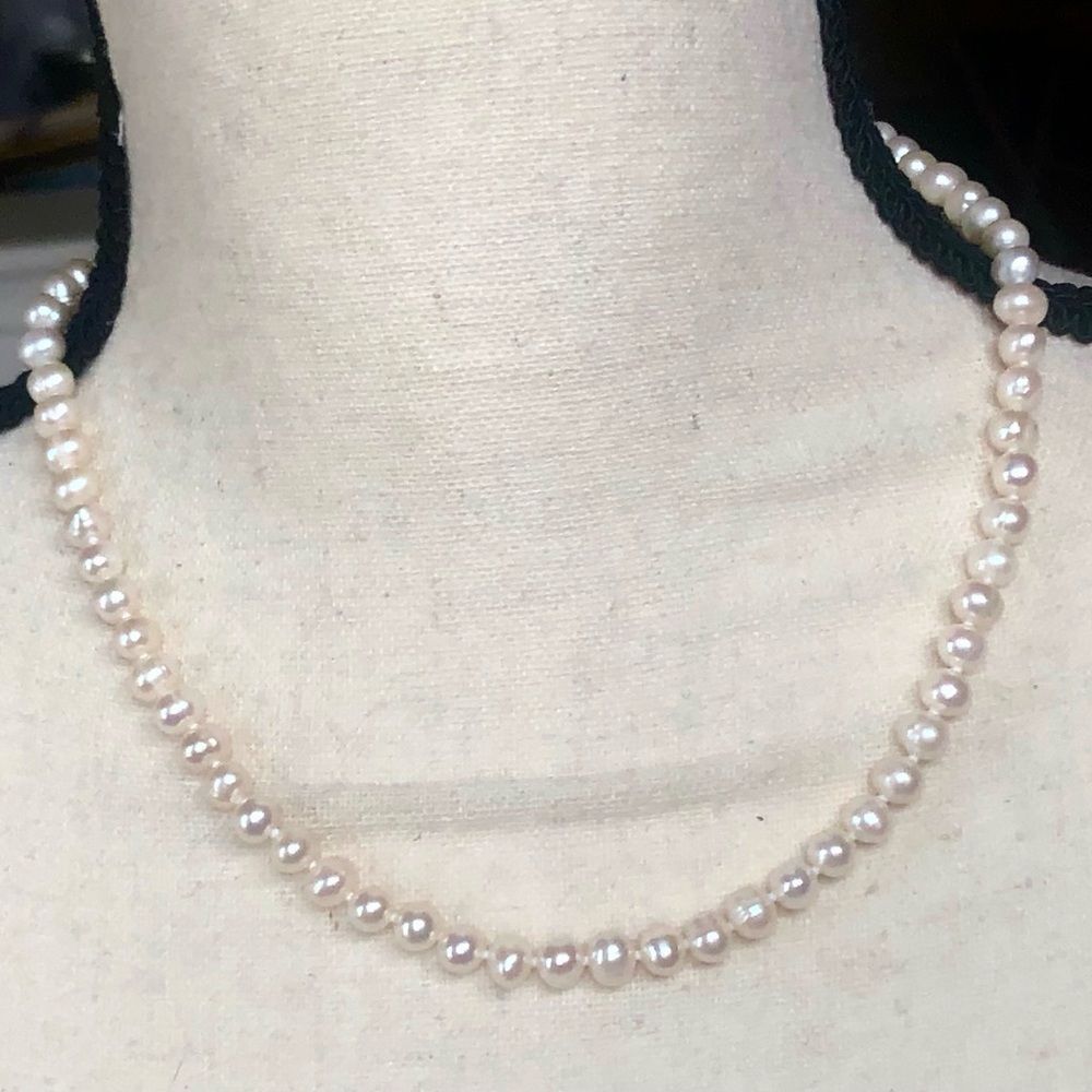 genuine Pearl necklace/bracelet set -925 - Picture 4 of 10